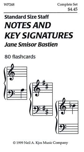 Jane Smisor Bastien: Notes And Key Signature Flashcards