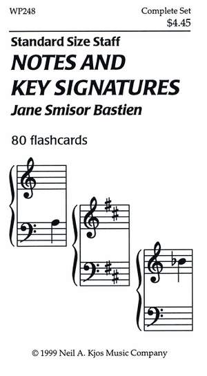 Jane Smisor Bastien: Notes And Key Signature Flashcards