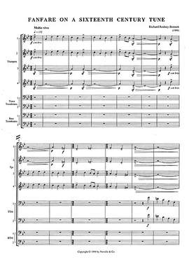 Richard Rodney Bennett: Fanfare On A Sixteenth Century Tune