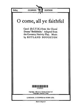 Rutland Boughton: O Come, All Ye Faithful
