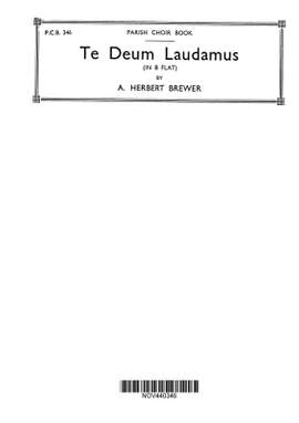 Herbert Brewer: Te Deum In B Flat