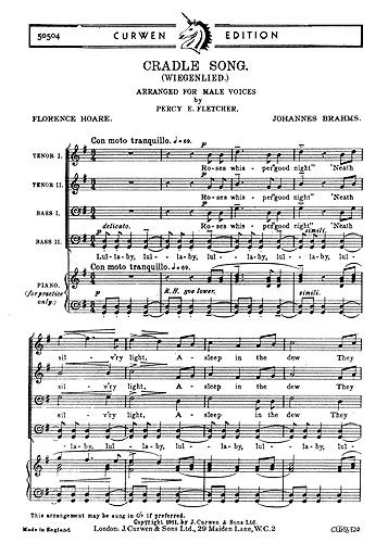 Brahms: Cradle Song TTBB