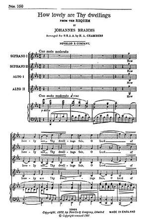 Johannes Brahms: How Lovely Are Thy Dwellings (SSAA)