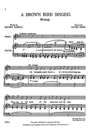Haydn Wood: A Brown Bird Singing