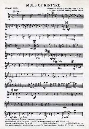Paul McCartney: Mull Of Kintyre For Brass Band