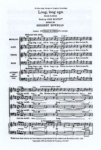 Herbert Howells: Long, Long Ago