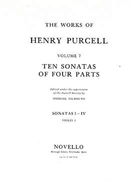 Henry Purcell: Ten Sonatas Of Four Parts For Violin 1