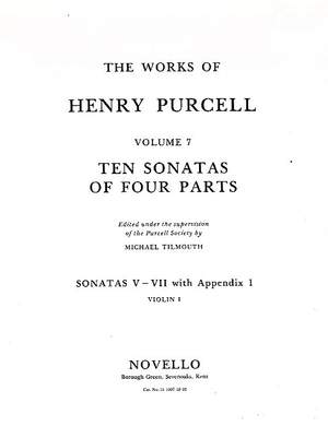 Henry Purcell: Ten Sonatas Of Four Parts For Violin 1