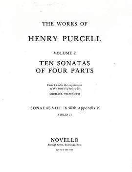 Henry Purcell: Ten Sonatas Of Four Parts Violin 2 (VIII-X)