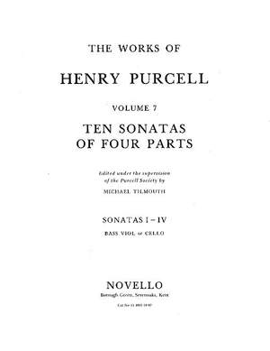 Henry Purcell: Ten Sonatas Of Four Parts For Cello (V-VII)
