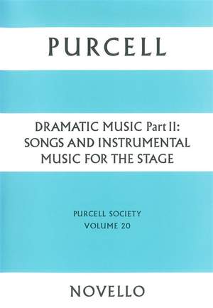 Henry Purcell: Purcell Society Volume 20