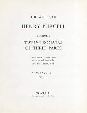 Henry Purcell: Twelve Sonatas Of Three Parts For Violin 2