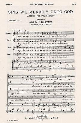 Adrian Batten: Sing We Merrily Unto God