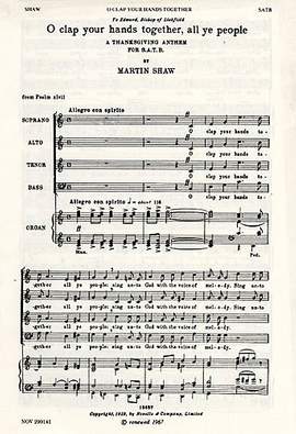 Martin Shaw: O Clap Your Hands Together