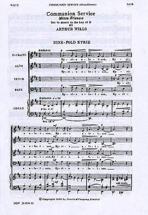 Arthur Wills: Communion Service (Missa Eliensis)