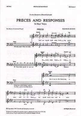 Malcolm Archer: Preces And Responses