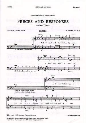 Malcolm Archer: Preces And Responses