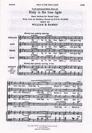 Sir William Henry Harris: Holy Is The True Light