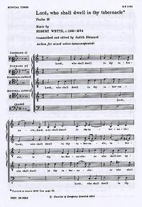 Robert Whyte: Lord Who Shall Dwell In Thy Tabernacle