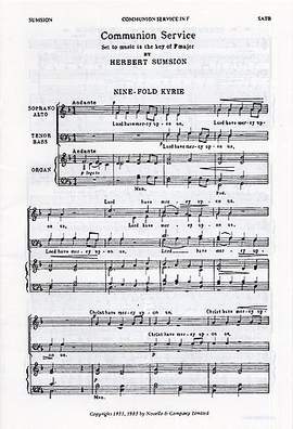 Herbert Sumsion: Communion Service In F