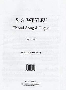 Samuel Wesley: Choral Song And Fugue