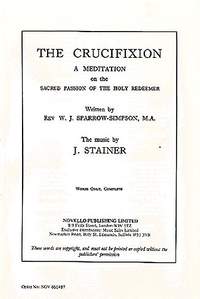 Sir John Stainer: Crucifixion (Words only) (Set Of 50)
