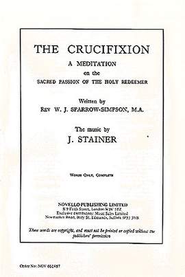 Sir John Stainer: Crucifixion (Words only) (Set Of 50)