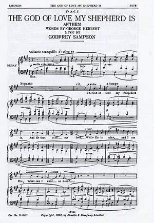 Godfrey Sampson: The God Of Love My Shepherd Is