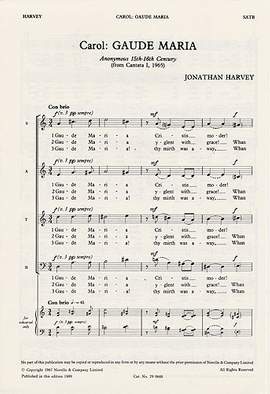 Jonathan Harvey: Gaude Maria