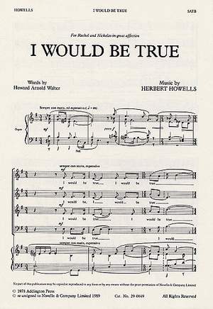 Herbert Howells: I Would Be True