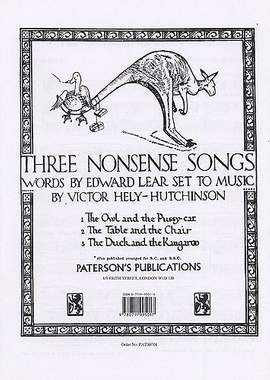 Victor Hely-Hutchinson: Three Nonsense Songs