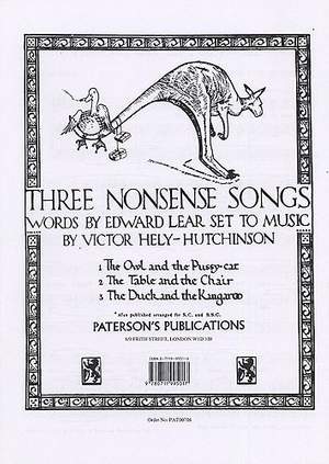 Victor Hely-Hutchinson: Three Nonsense Songs