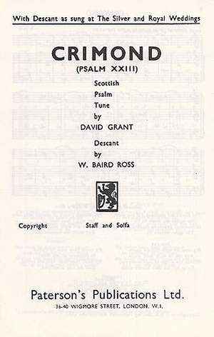 David Grant_W. Baird Ross: Crimond