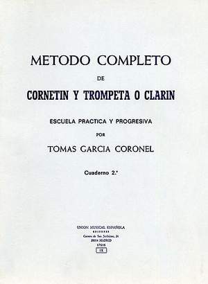 Tomas Garcia Coronel: Metodo Completo De Trompeta Vol.2