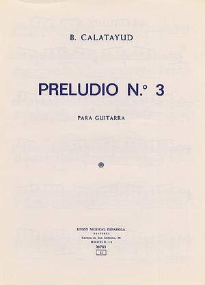 Bartolome Calatayud: Preludio No.3