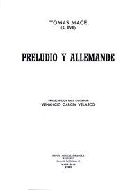 Thomas Mace: Preludio Y Allemande