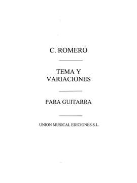 Romero (celedonio) Tema Y Variacones Guitar
