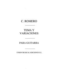 Romero (celedonio) Tema Y Variacones Guitar
