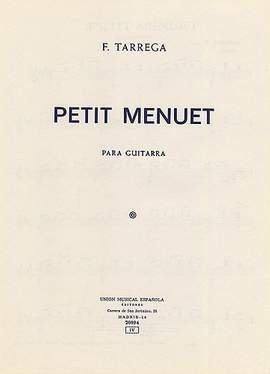 Petit Menuet Op.Post Guitar
