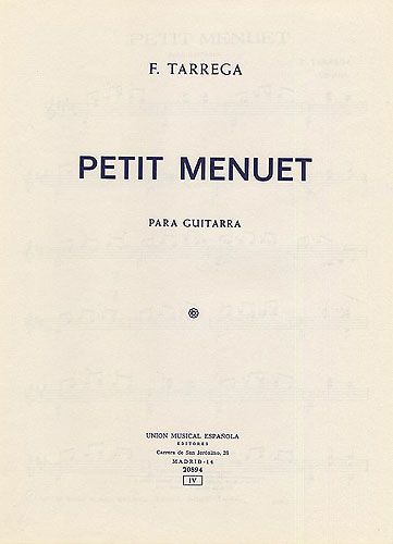Petit Menuet Op.Post Guitar