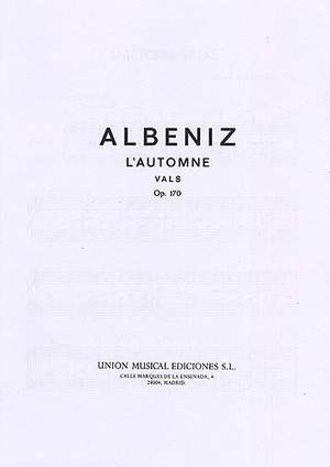 Isaac Albéniz: L'Automne Vals Op.170 Piano