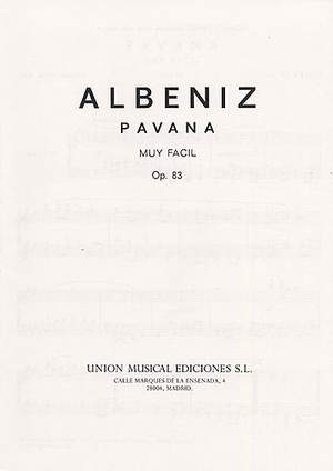Isaac Albéniz: Albeniz Pavana Facil Para Manos Pequenas Op.83