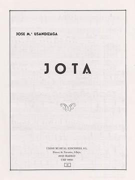 Jose Maria Usandizaga: Jota