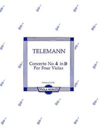 Georg Philipp Telemann: Concerto No.4 In D For Four Violas