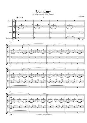Philip Glass: String Quartet No 2 'Company'