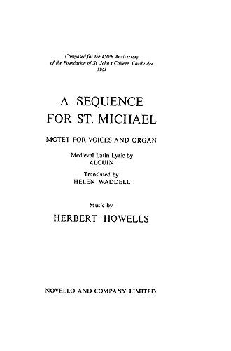 Herbert Howells: Sequence For St. Michael