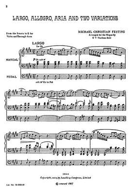 Michael Christian Festing: Largo, Allegro And Aria