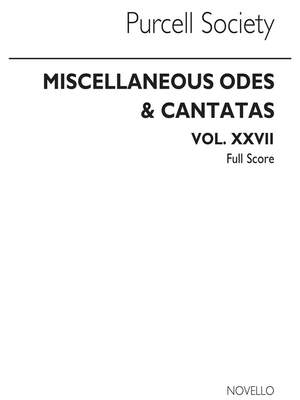 Henry Purcell: Purcell Society Volume 27 - Miscellaneous Odes