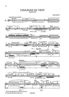 Kaija Saariaho: Couleurs Du Vent For Alto Flute