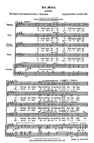 Franz Wilhelm Abt: Ave Maria Op.438